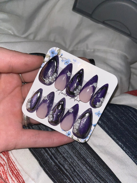 Purple Rain Medium Stiletto ￼