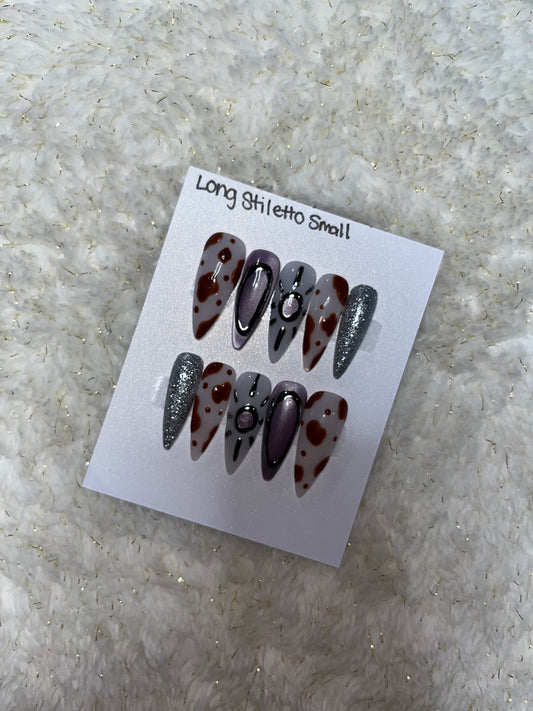 Purple cat eye and cow print
